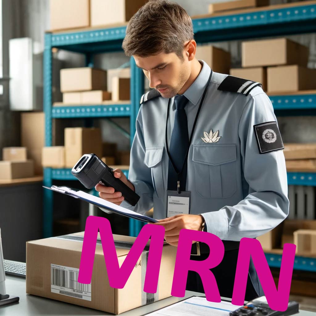 MRN Nummer Prüfung durch Zoll Beamten